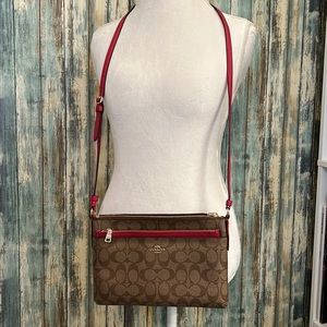 Fuchsia Coach Crossbody